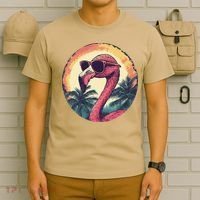 Flamingo Sunglasses Palm Tree Beach Gift T-Shirt thumb 6