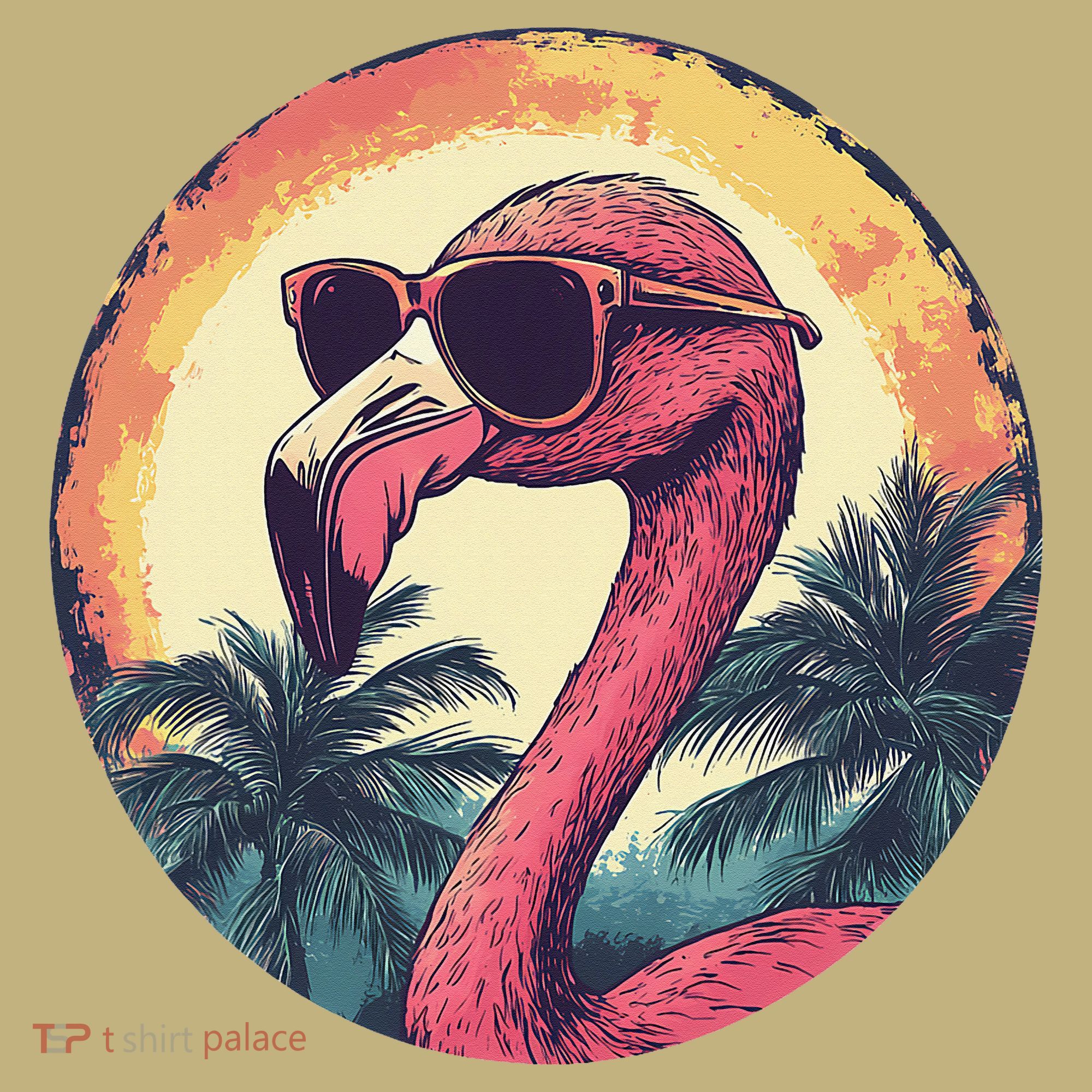Flamingo Sunglasses Palm Tree Beach Gift Polo
