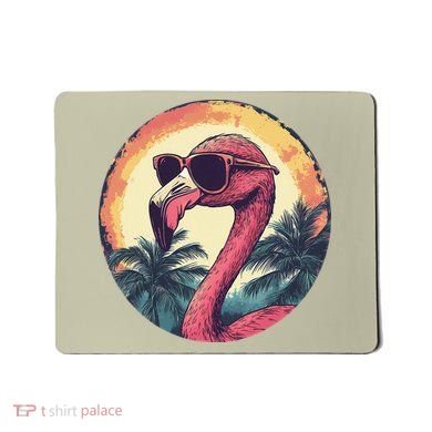 Flamingo Sunglasses Palm Tree Beach Gift Mousepad
