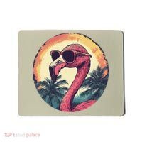 Flamingo Sunglasses Palm Tree Beach Gift Mousepad thumb 0