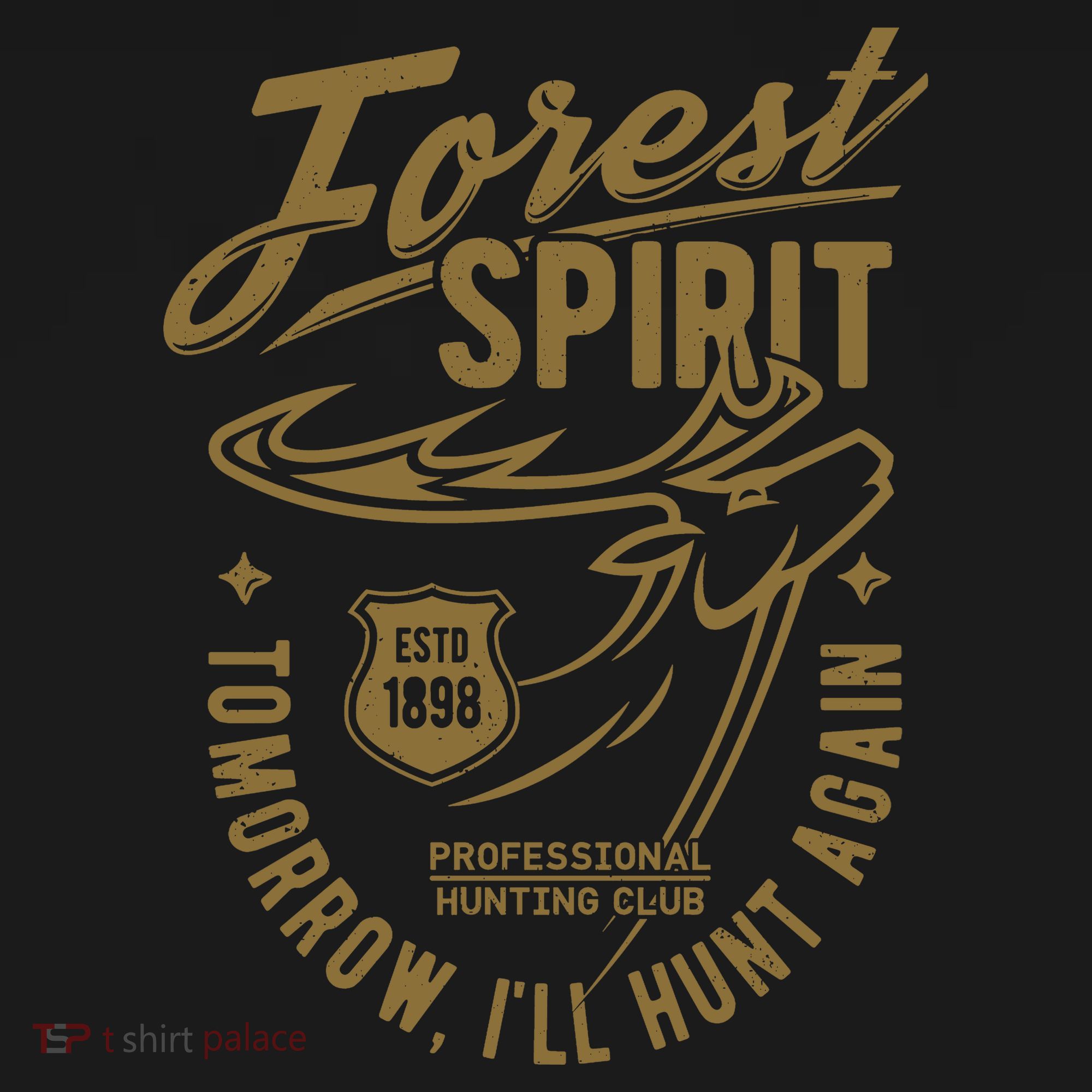 Forest Spirit Professional Hunting Club Tomorrow I'll Hunt Again Tote Bag