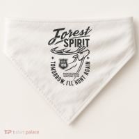 Forest Spirit Professional Hunting Club Tomorrow I'll Hunt Again USA-Made Doggie Bandana thumb 0