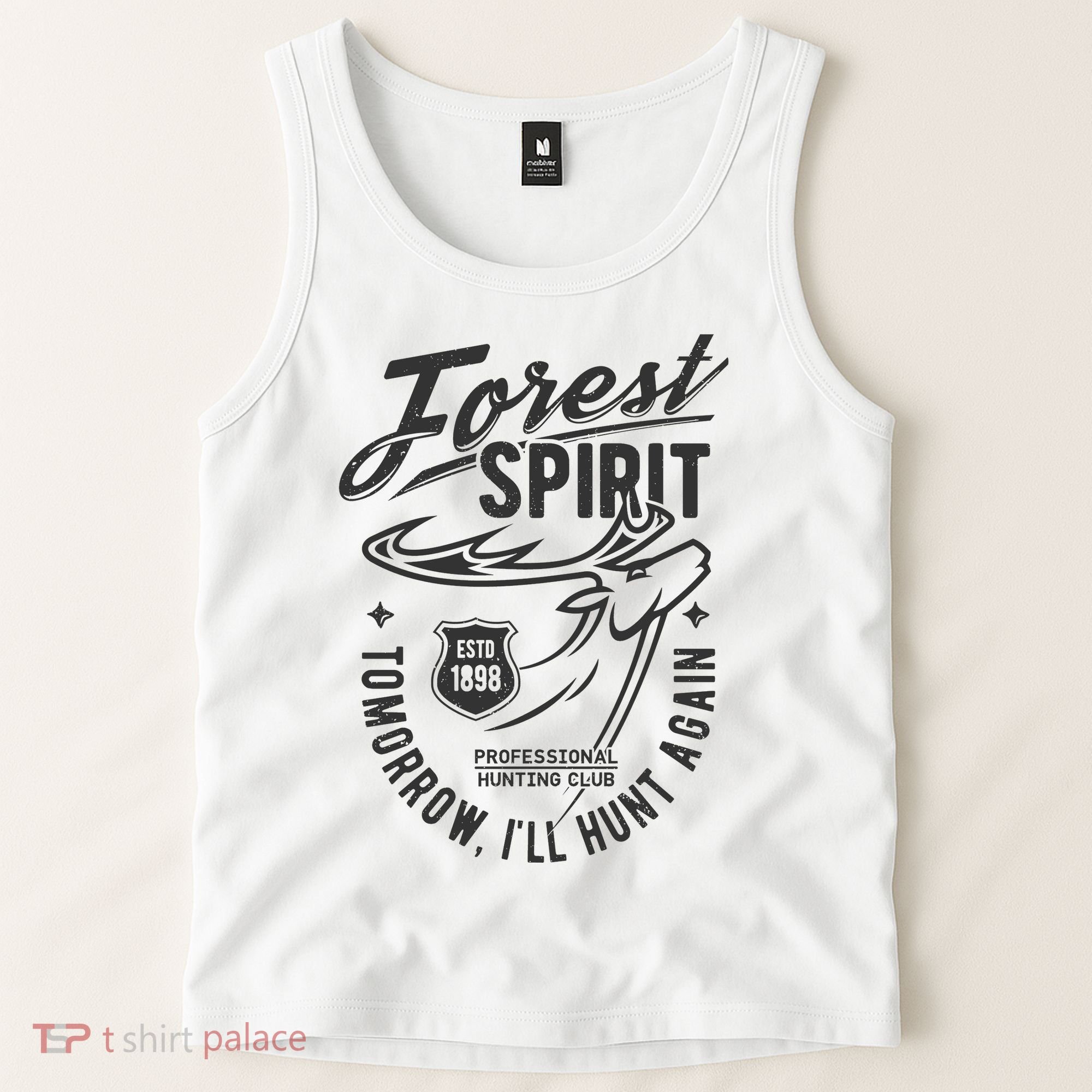 Forest Spirit Professional Hunting Club Tomorrow I'll Hunt Again Tank Top