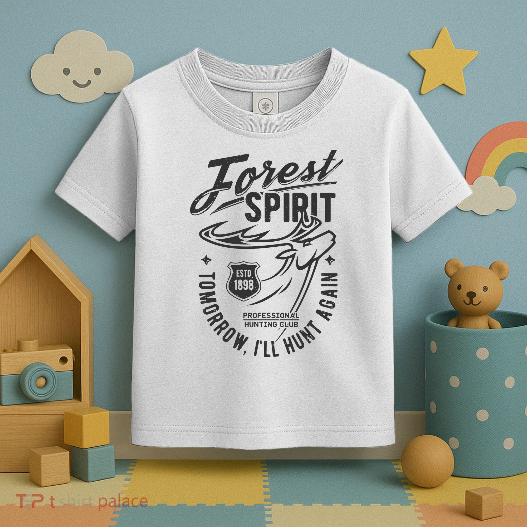 Forest Spirit Professional Hunting Club Tomorrow I'll Hunt Again Toddler T-Shirt