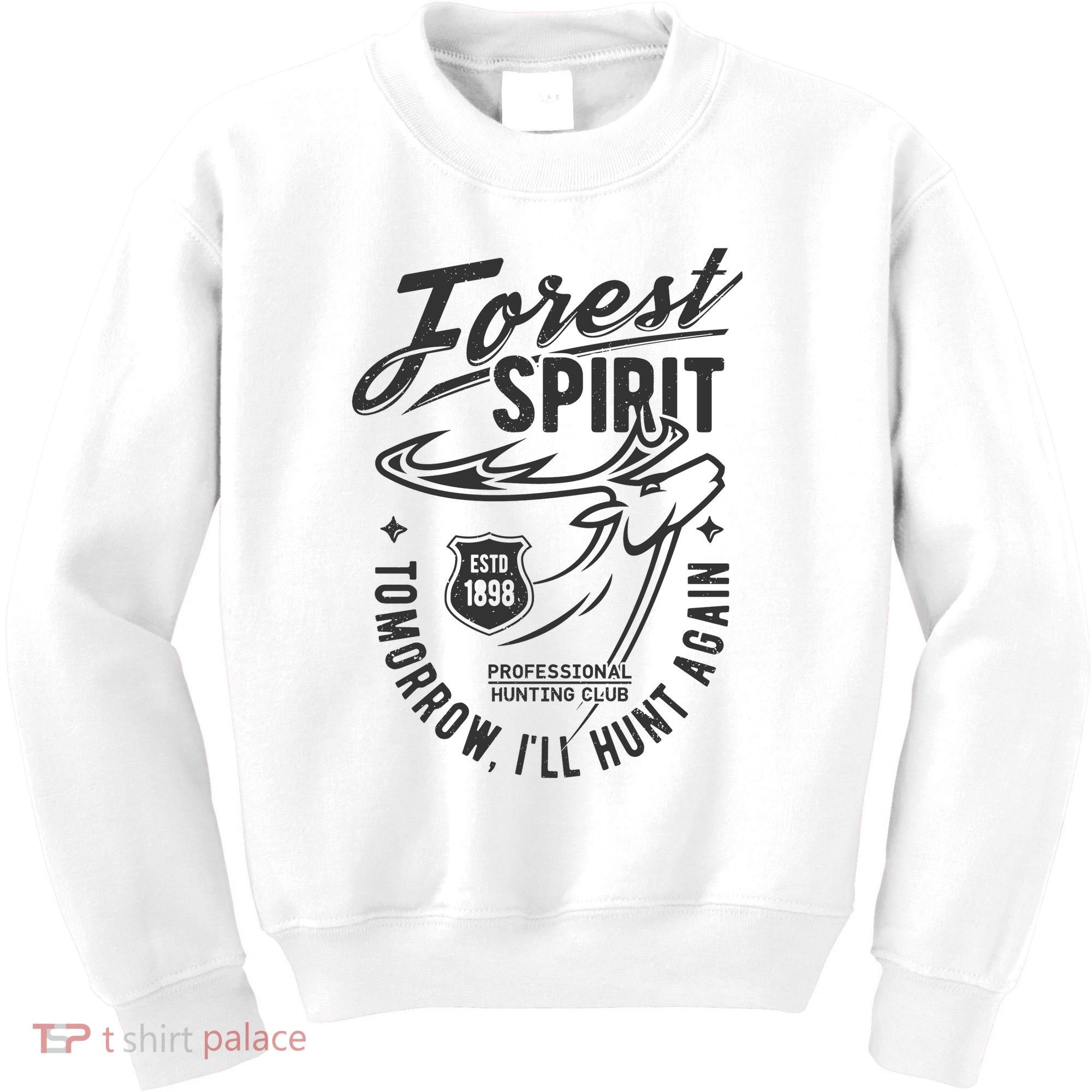 Forest Spirit Professional Hunting Club Tomorrow I'll Hunt Again Kids Sweatshirt