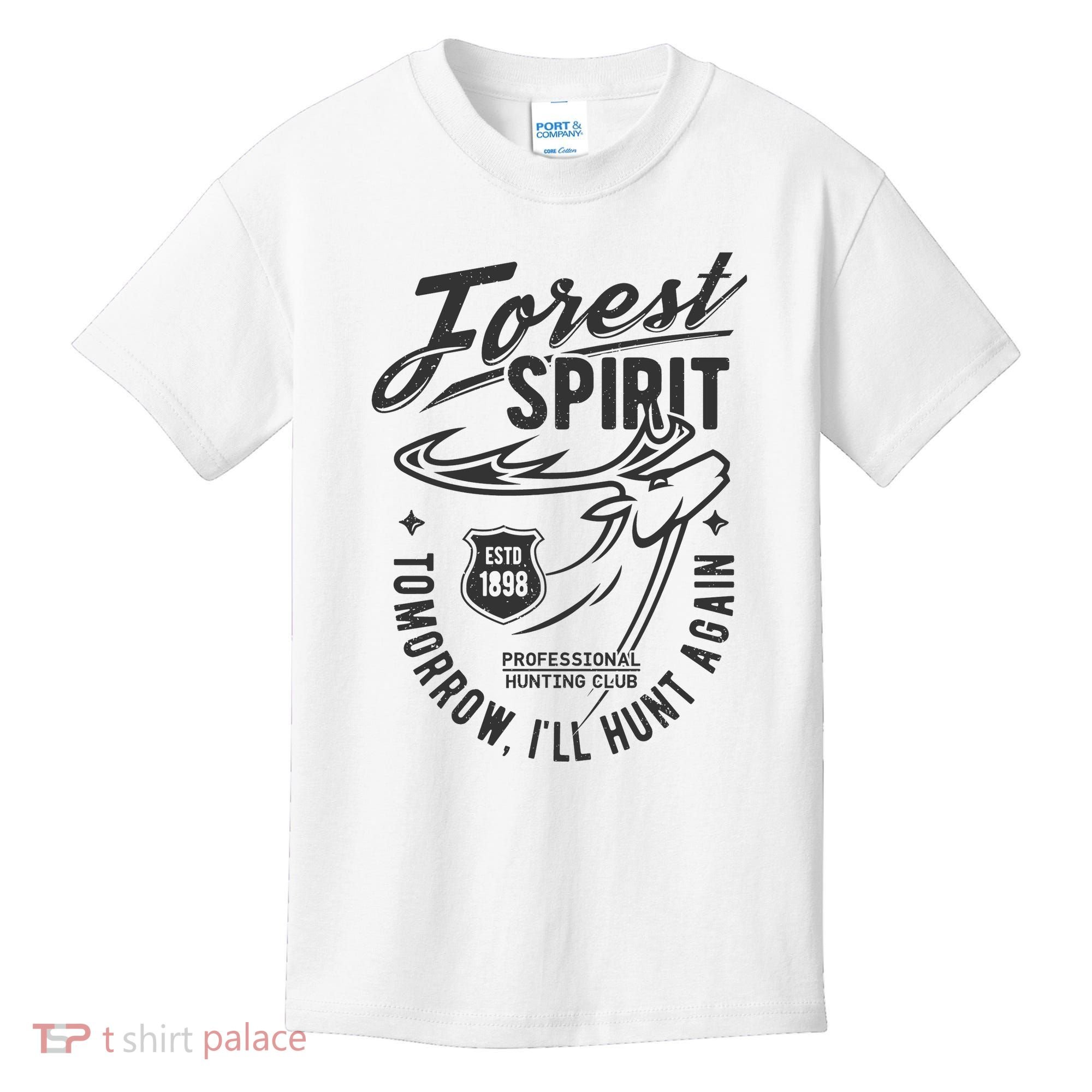 Forest Spirit Professional Hunting Club Tomorrow I'll Hunt Again Kids T-Shirt