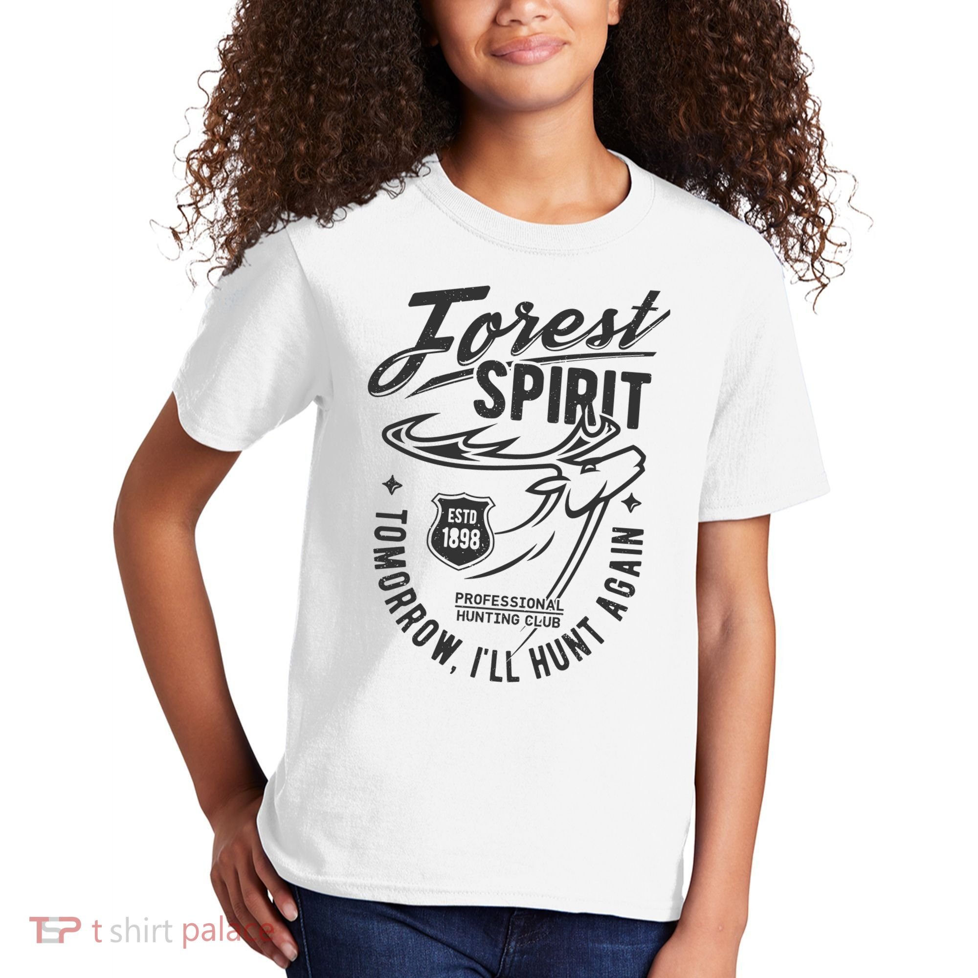 Forest Spirit Professional Hunting Club Tomorrow I'll Hunt Again Kids T-Shirt