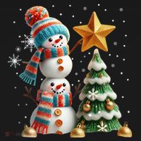 Funny Snowmen Putting Up Christmas Tree Tote Bag thumb 4