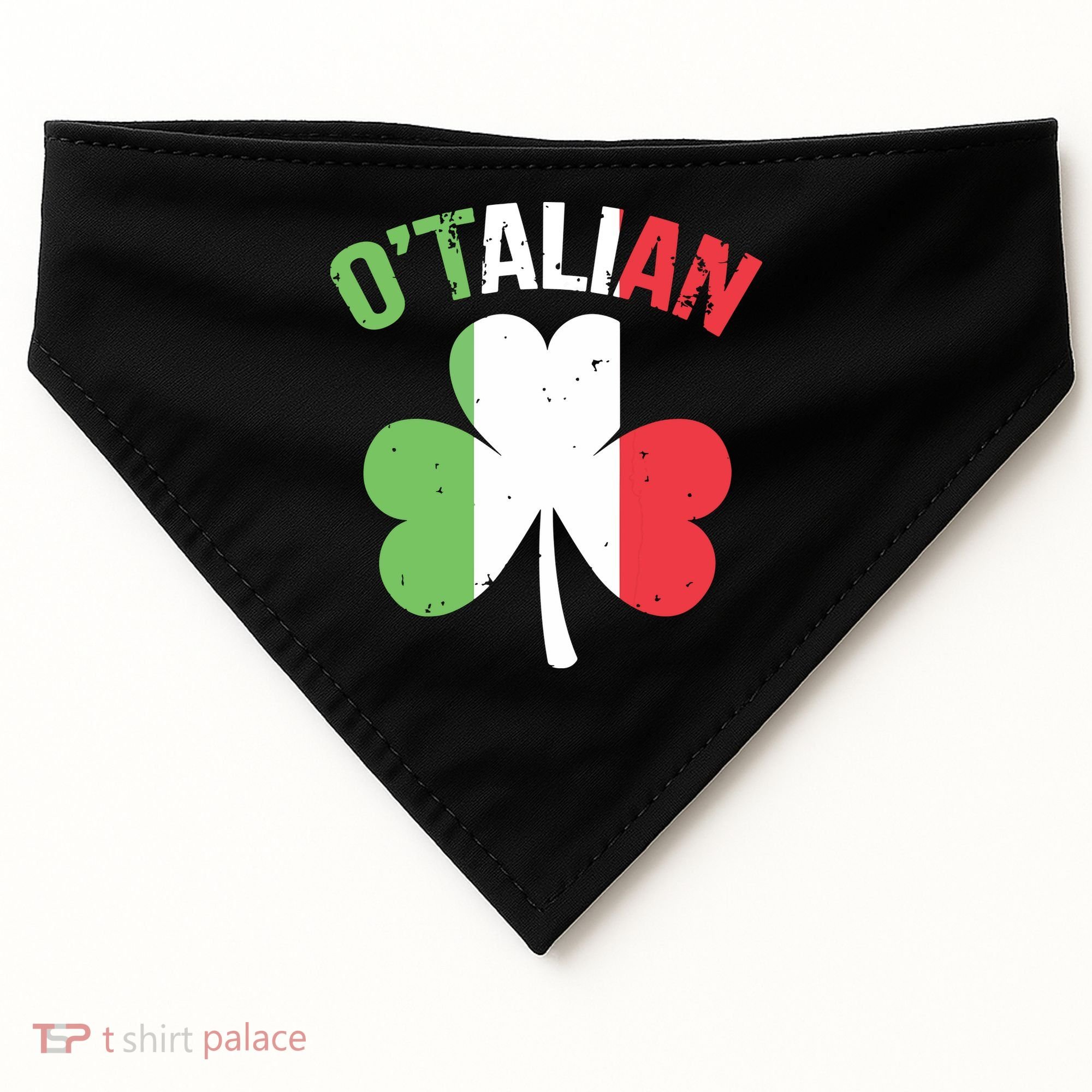 Funny Saint Patricks Day Irish Italian Otalian USA-Made Doggie Bandana