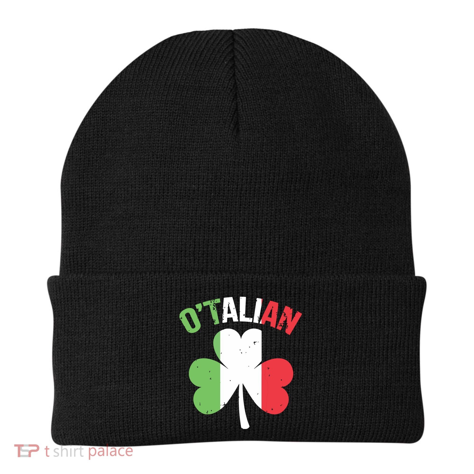 Funny Saint Patricks Day Irish Italian Otalian Beanie