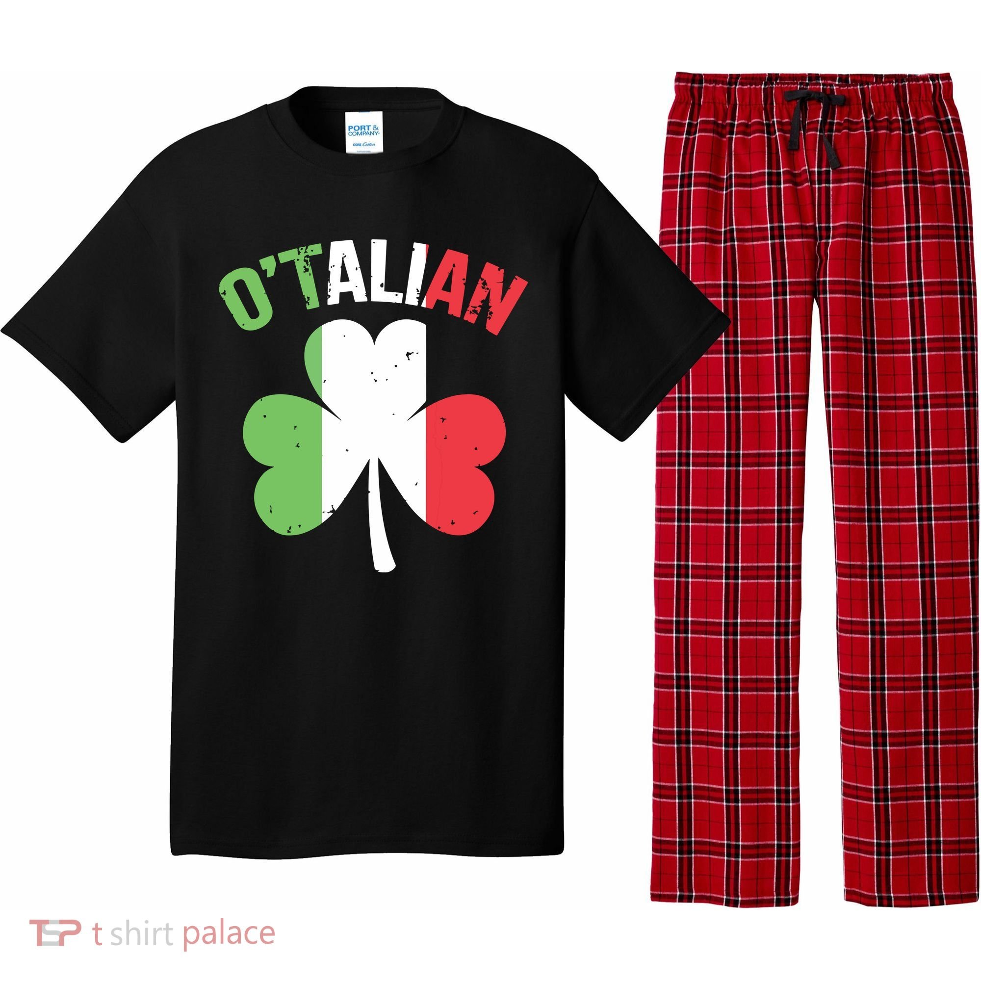 Funny Saint Patricks Day Irish Italian Otalian Pajama Set
