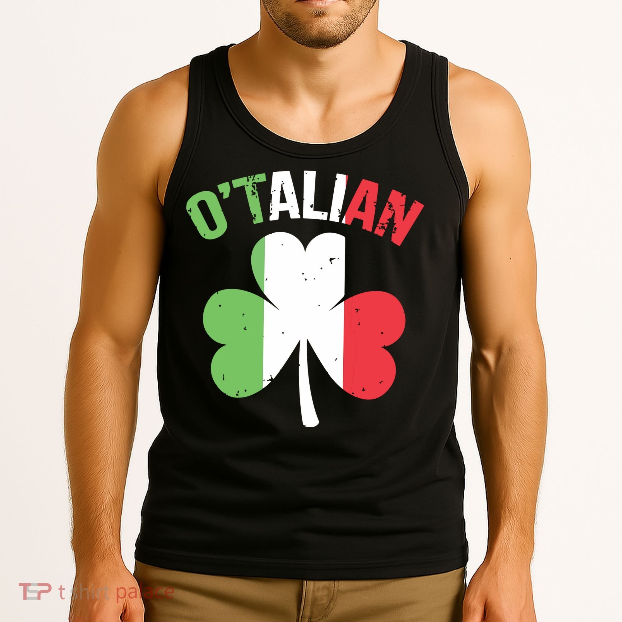 Funny Saint Patricks Day Irish Italian Otalian Tank Top