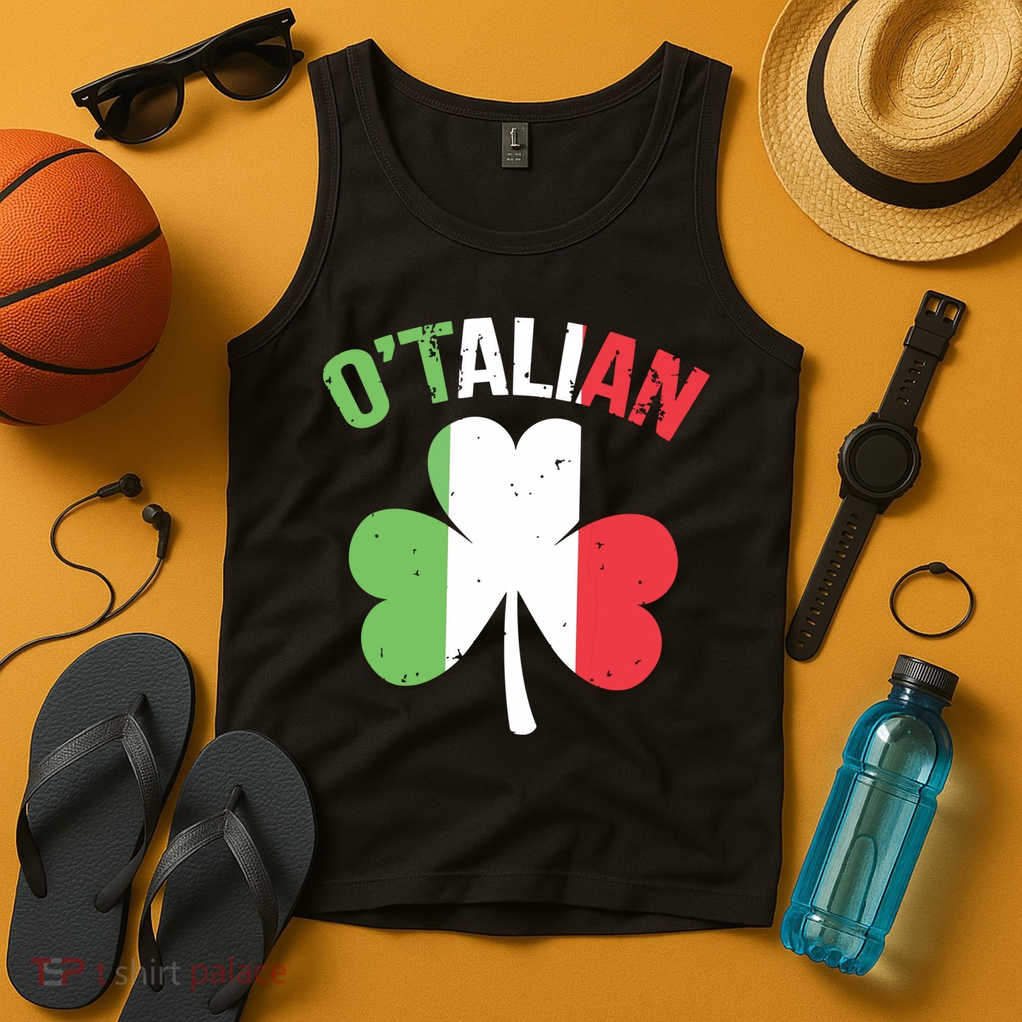 Funny Saint Patricks Day Irish Italian Otalian Tank Top