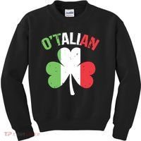 Funny Saint Patricks Day Irish Italian Otalian Kids Sweatshirt thumb 0