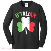 Funny Saint Patricks Day Irish Italian Otalian Kids Long Sleeve Shirt thumb 0