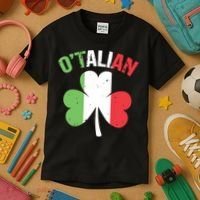 Funny Saint Patricks Day Irish Italian Otalian Kids T-Shirt thumb 3