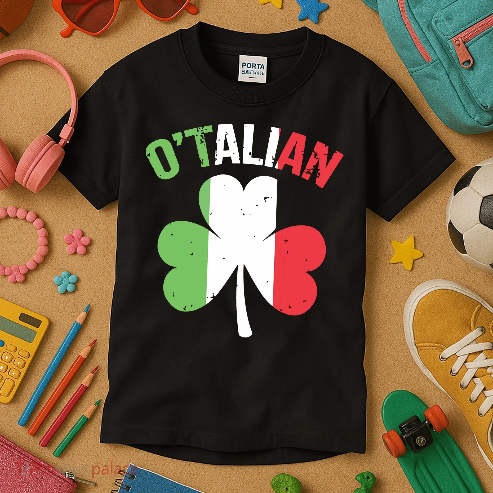 Funny Saint Patricks Day Irish Italian Otalian Kids T-Shirt
