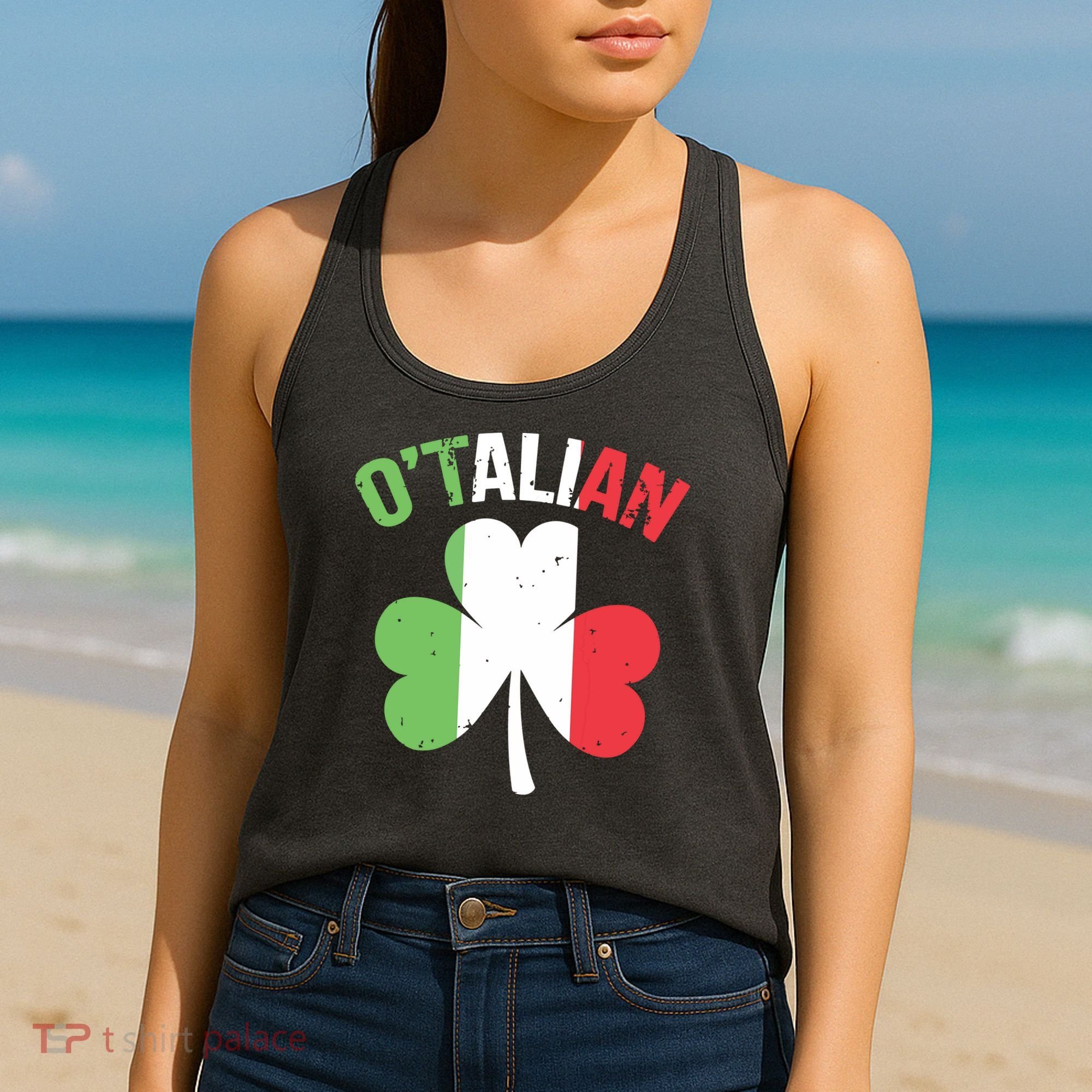 Funny Saint Patricks Day Irish Italian Otalian Women's Tank Top