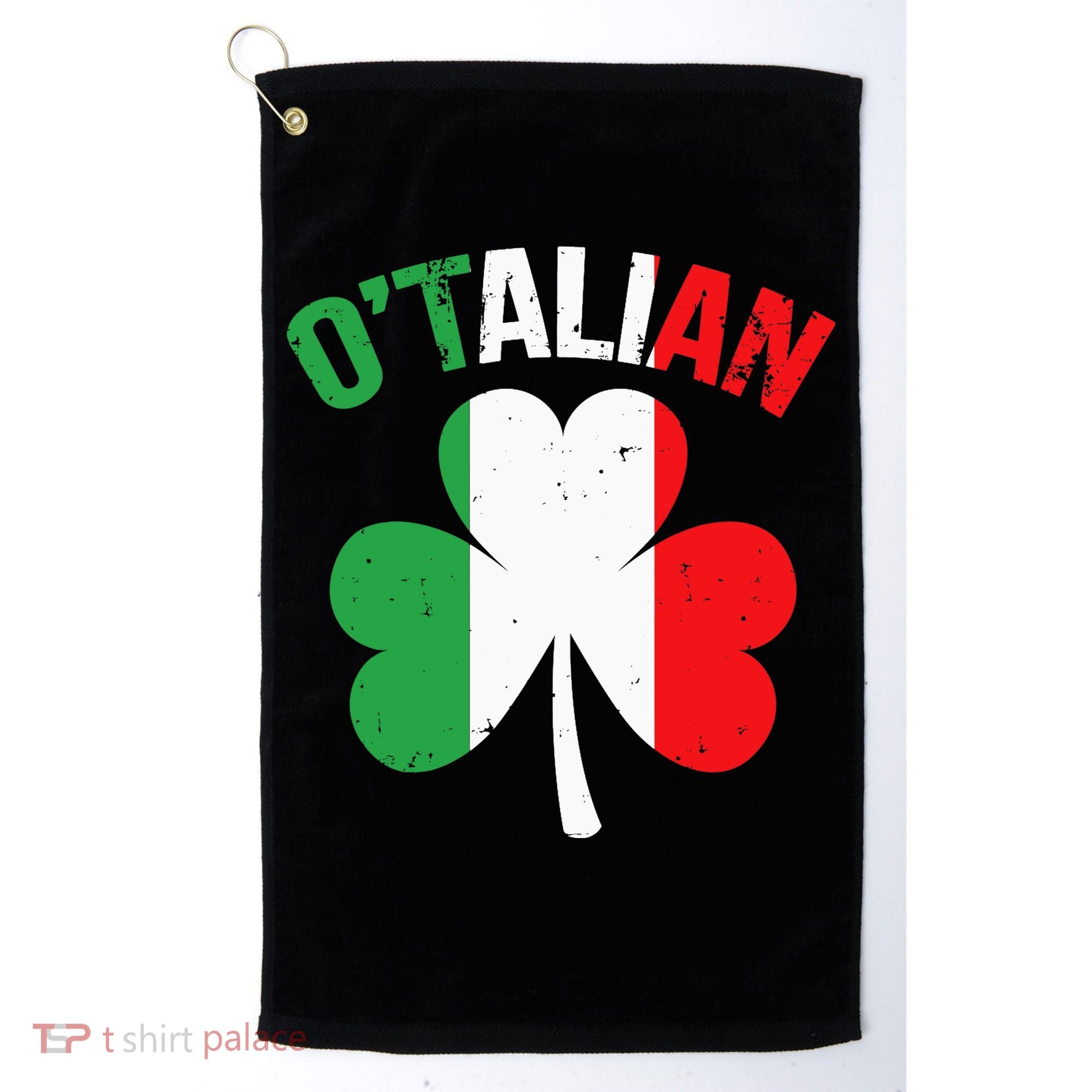 Funny Saint Patricks Day Irish Italian O'talian Golf Towel