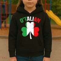 Funny Saint Patricks Day Irish Italian O'talian Kids Hoodie thumb 3