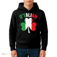 Funny Saint Patricks Day Irish Italian O'talian Kids Hoodie thumb 4