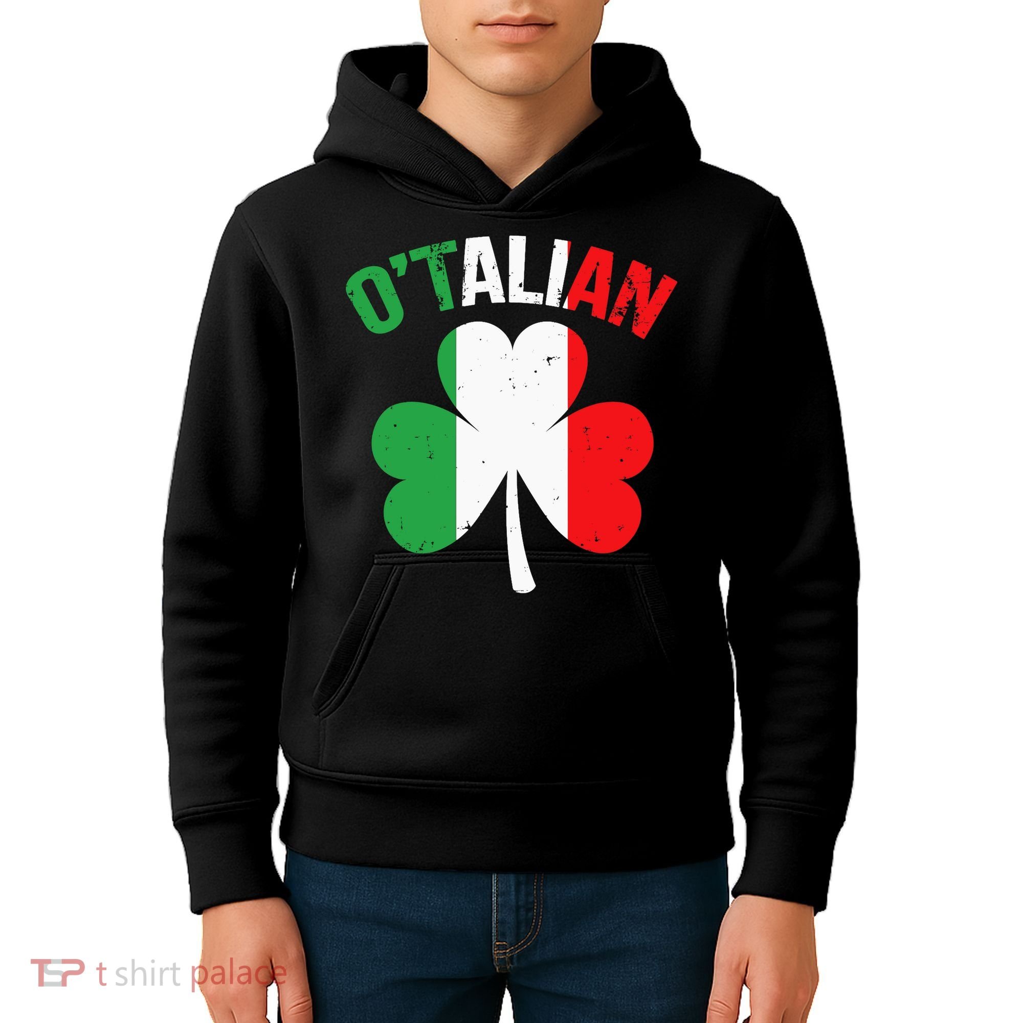 Funny Saint Patricks Day Irish Italian O'talian Kids Hoodie