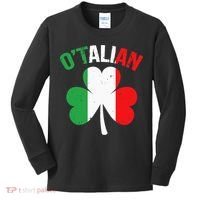 Funny Saint Patricks Day Irish Italian O'talian Kids Long Sleeve Shirt thumb 0