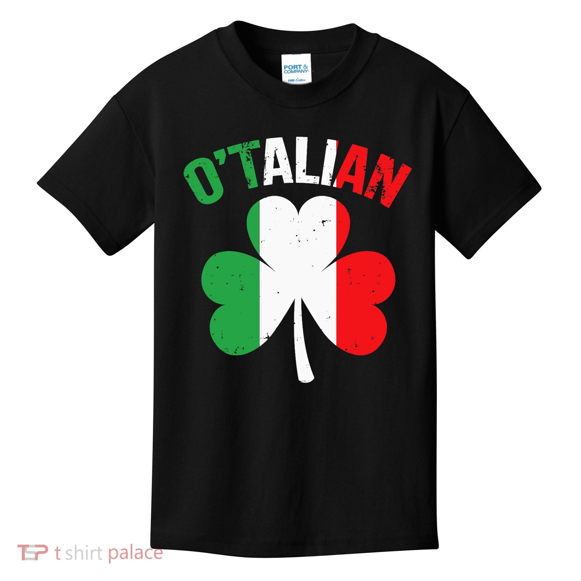 Funny Saint Patricks Day Irish Italian O'talian Kids T-Shirt