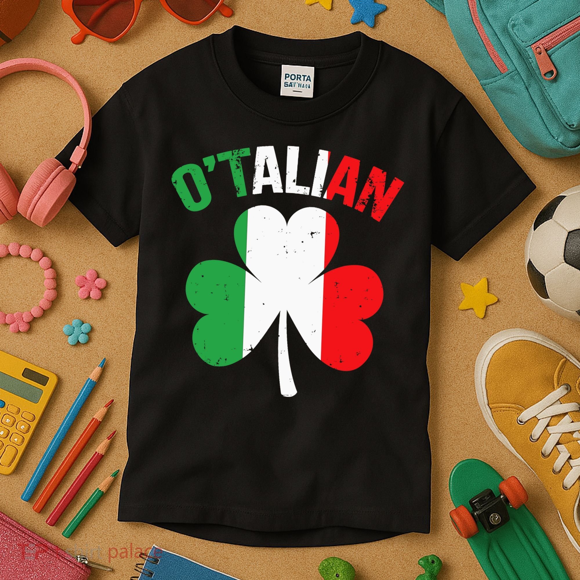 Funny Saint Patricks Day Irish Italian O'talian Kids T-Shirt