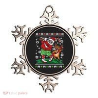 Funny Santa Playing Golf Sports Ugly Golf Christmas Ornament thumb 0