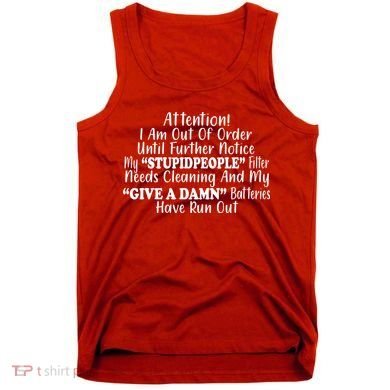 Funny Stupid People Filter Tank Top