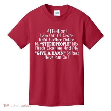 Funny Stupid People Filter Kids T-Shirt