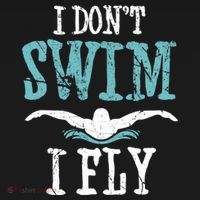 Funny Swim Quote I Don't Swim I Fly Butterfly Stroke Gift Cool Gift Ornament thumb 1