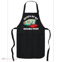 Funny Sarcastic Queen of My Double Wide Trailer Engagement Apron thumb 0