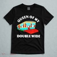 Funny Sarcastic Queen of My Double Wide Trailer Engagement T-Shirt thumb 5