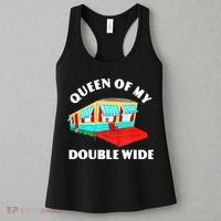 Funny Sarcastic Queen of My Double Wide Trailer Engagement Women's Tank Top thumb 3