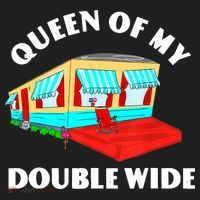 Funny Sarcastic Queen of My Double Wide Trailer Engagement Golf Towel thumb 3