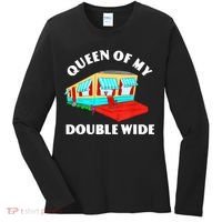 Funny Sarcastic Queen of My Double Wide Trailer Engagement Women's Long Sleeve Shirt thumb 0