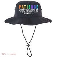 Funny Sarcastic Quote Saying Patience Definition Bucket Hat thumb 0