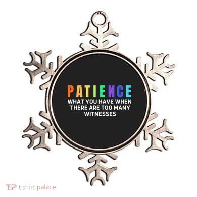 Funny Sarcastic Quote Saying Patience Definition Ornament
