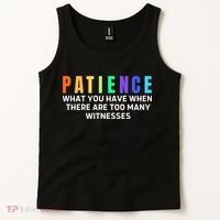 Funny Sarcastic Quote Saying Patience Definition Tank Top thumb 2