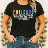 Funny Sarcastic Quote Saying Patience Definition Women's T-Shirt thumb 2