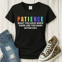Funny Sarcastic Quote Saying Patience Definition Women's T-Shirt thumb 3