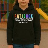 Funny Sarcastic Quote Saying Patience Definition Kids Hoodie thumb 3