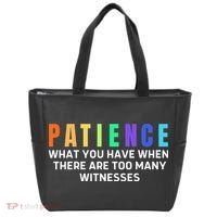 Funny Sarcastic Quote Saying Patience Definition Tote Bag thumb 0