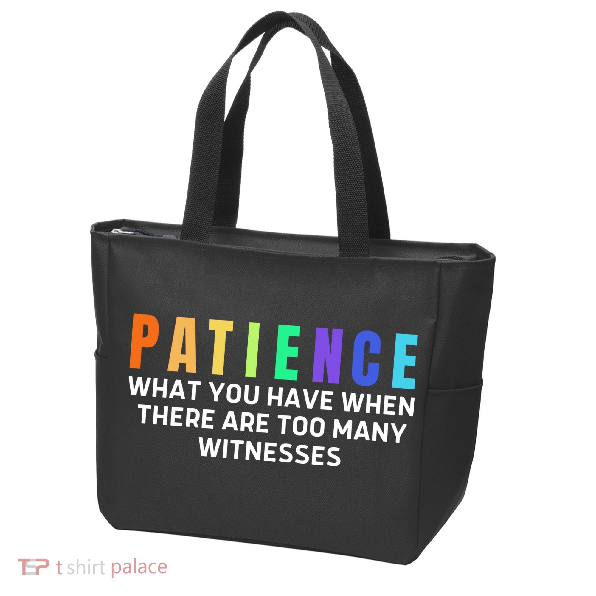 Funny Sarcastic Quote Saying Patience Definition Tote Bag