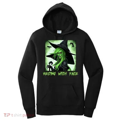 Funny Scary Resting Witch Face Gift Women's Hoodie