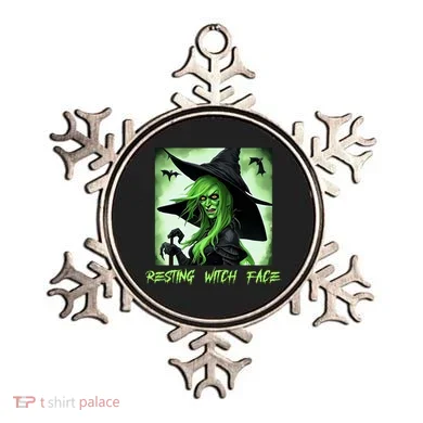 Funny Scary Resting Witch Face Gift Ornament