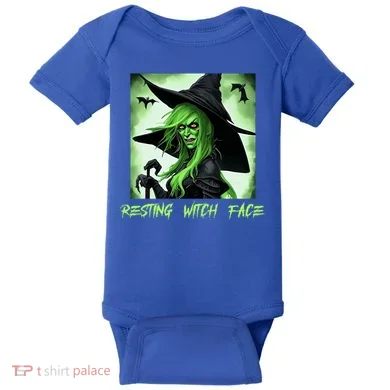 Funny Scary Resting Witch Face Gift Baby Bodysuit