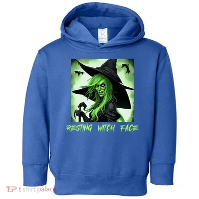 Funny Scary Resting Witch Face Gift Toddler Hoodie